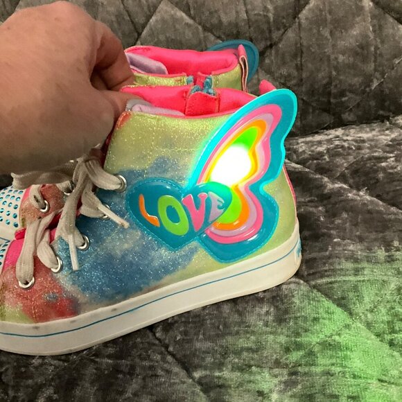 Skechers Kids Twi-Lites 2.0 Love & Beyond High-Top Sneakers 2 twinkle toes - Picture 8 of 11
